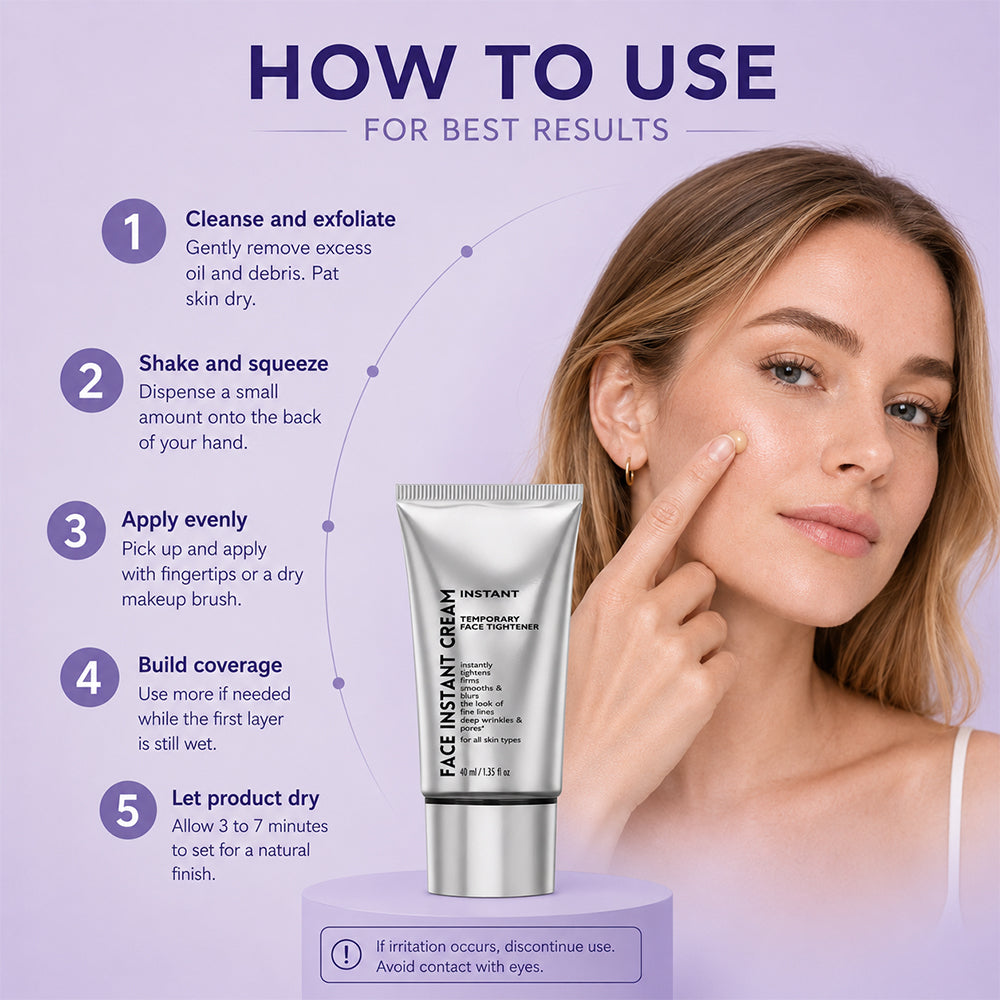 Temporary Face Tightening Cream with Application Brush