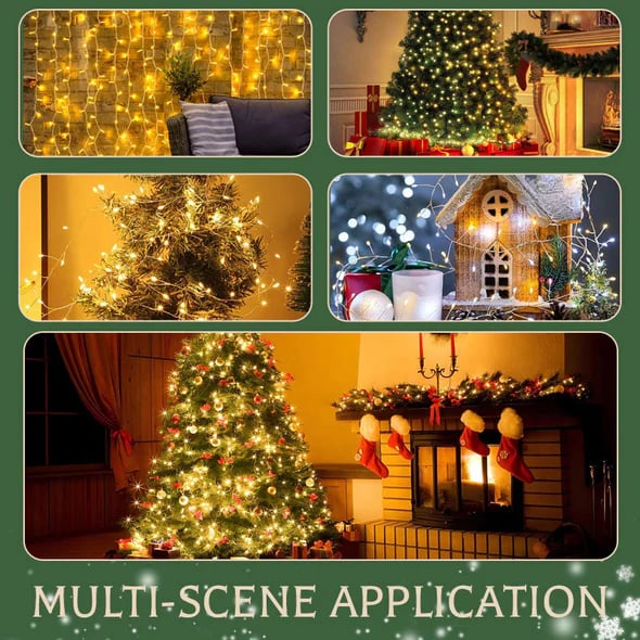 LED decorative lights in several holiday settings