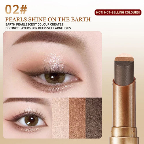 Pearl Earth eyeshadow stick and eye look