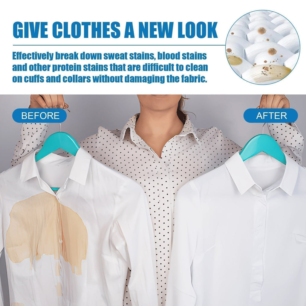 Shirt collar stain comparison graphic