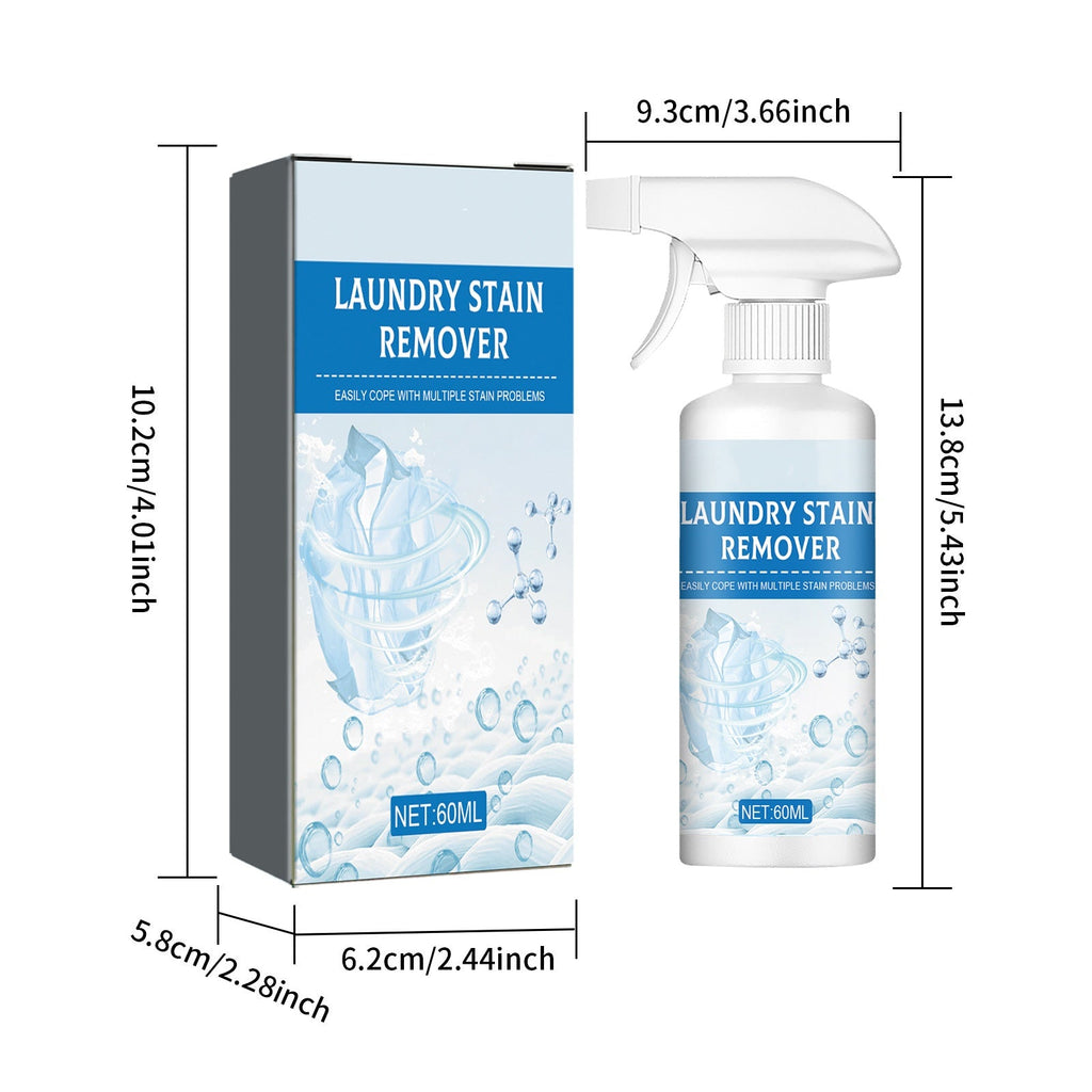 Spray bottle and box with dimension guides