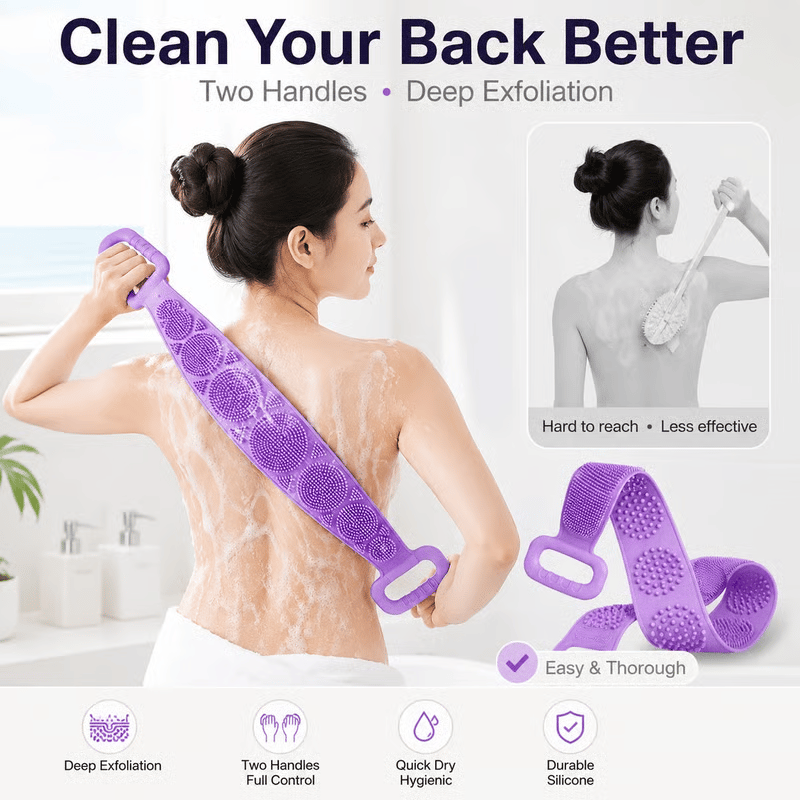 Silicone Double-Handle Body Scrubber