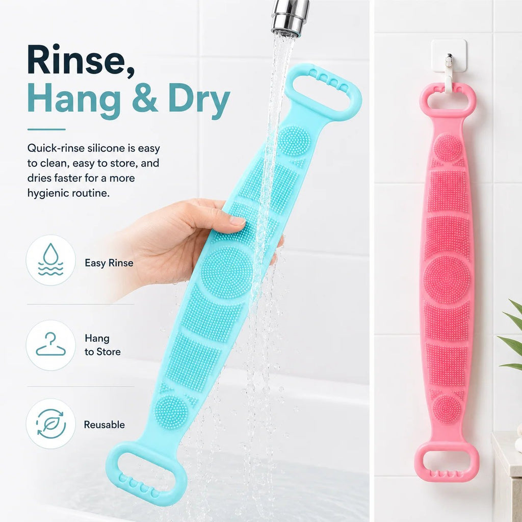 Silicone Double-Handle Body Scrubber