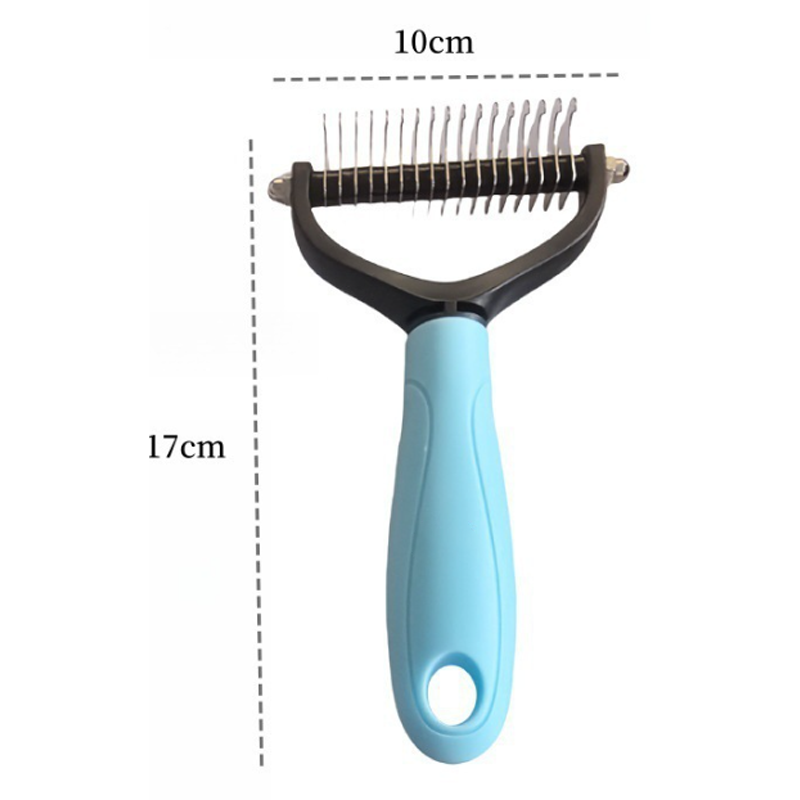 Large blue grooming tool