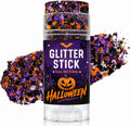 Purple, orange and black Halloween Pumpkin 1 glitter stick