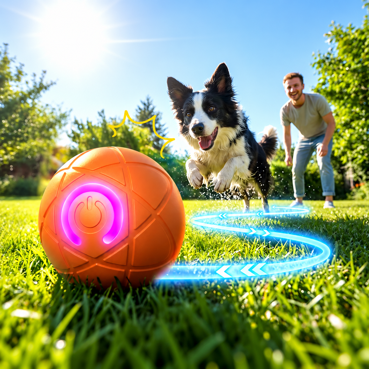 Interactive Light-Up Dog Ball Toy