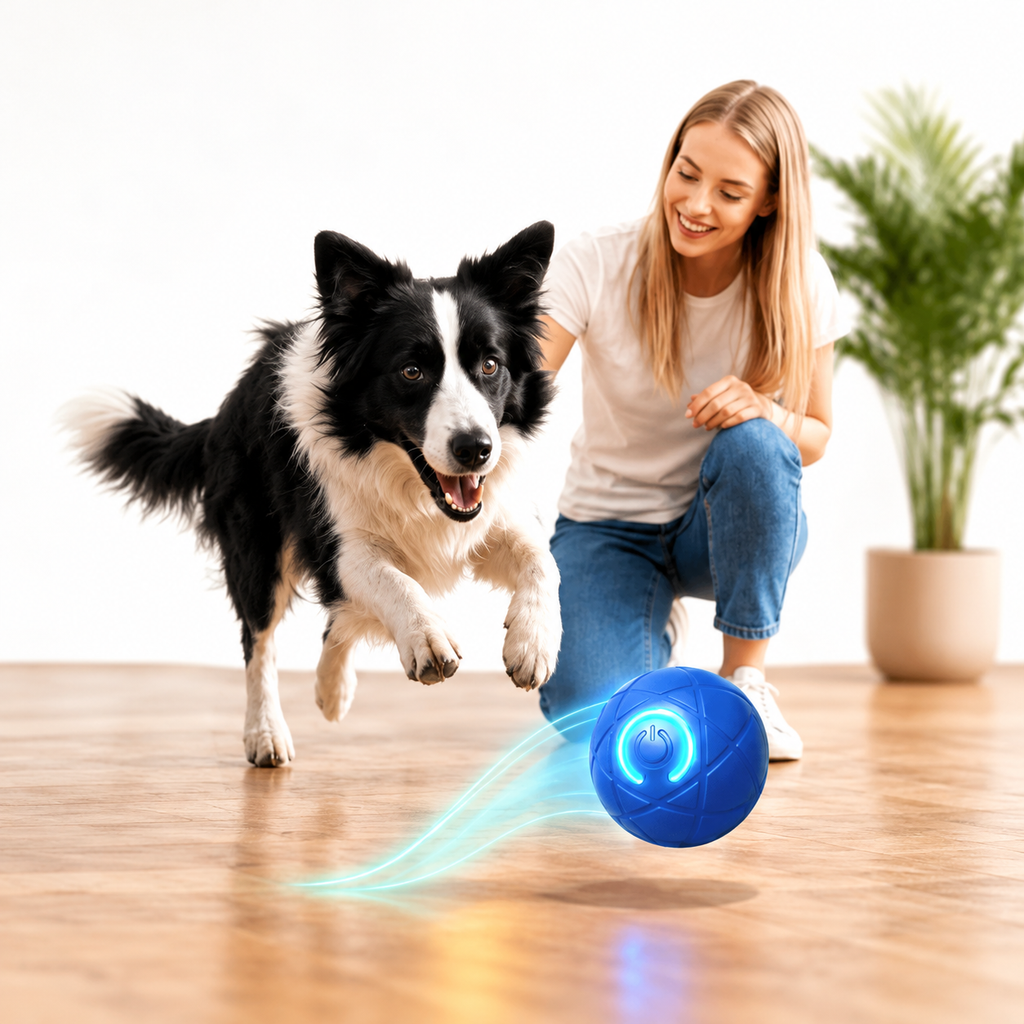 Interactive Light-Up Dog Ball Toy
