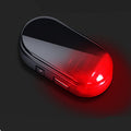 Black-shell warning light with red LED