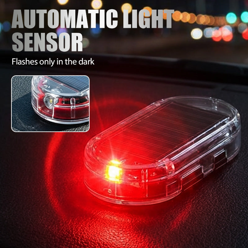 Solar-Powered Car Security Warning Light