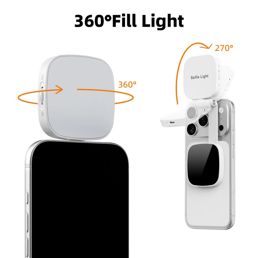 Magnetic LED Selfie Light with Mirror