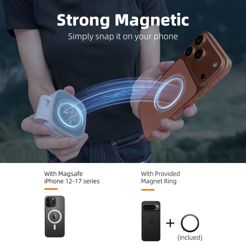 Magnetic LED Selfie Light with Mirror
