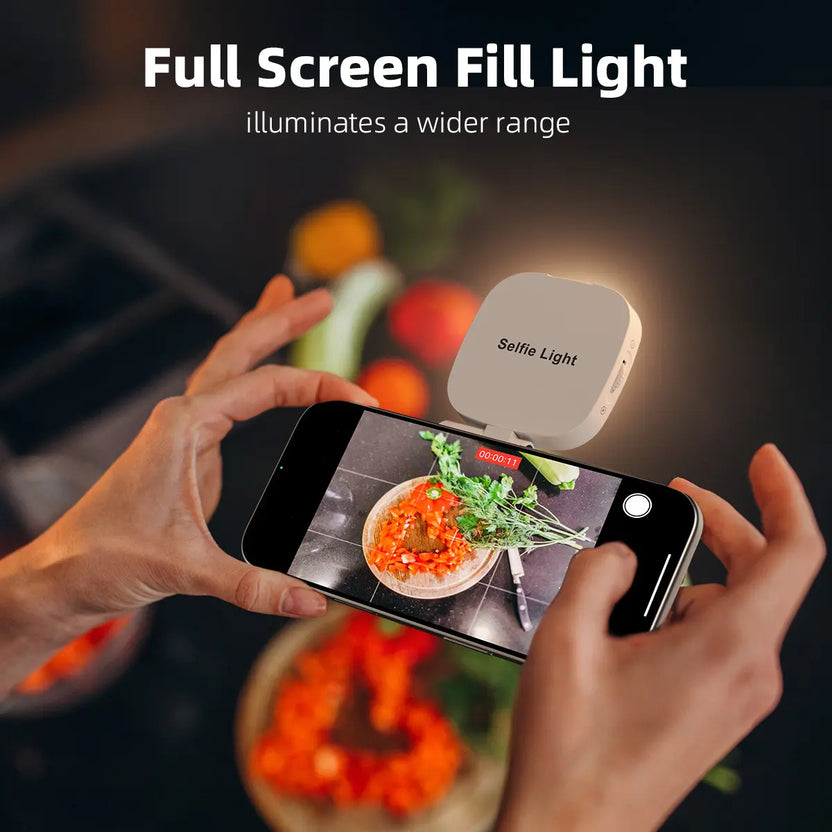 Magnetic LED Selfie Light with Mirror