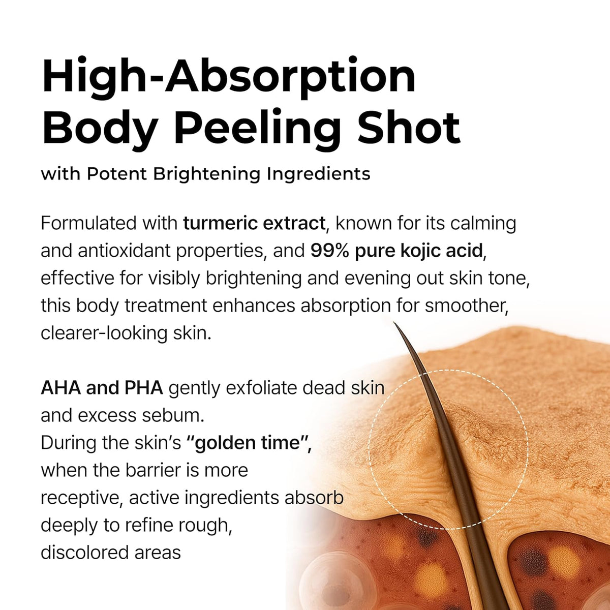 Body Exfoliating Spray with Kojic Acid and Turmeric