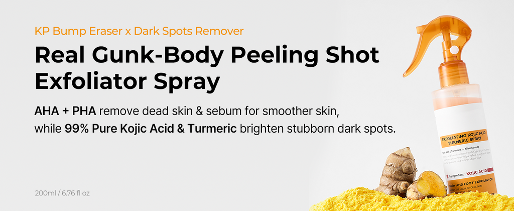 Body Exfoliating Spray with Kojic Acid and Turmeric