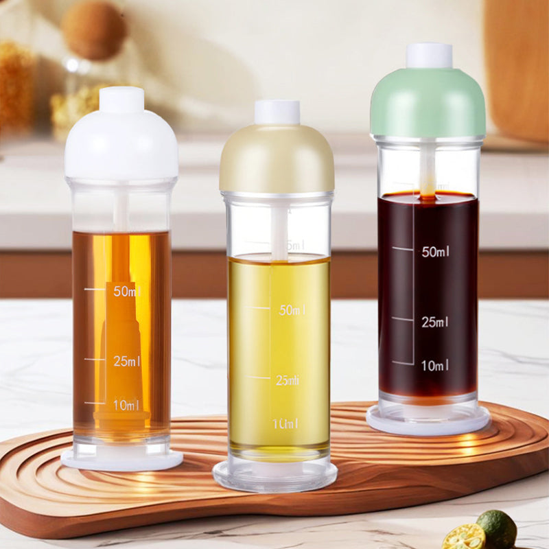 Transparent cooking oil sprayers in three color options