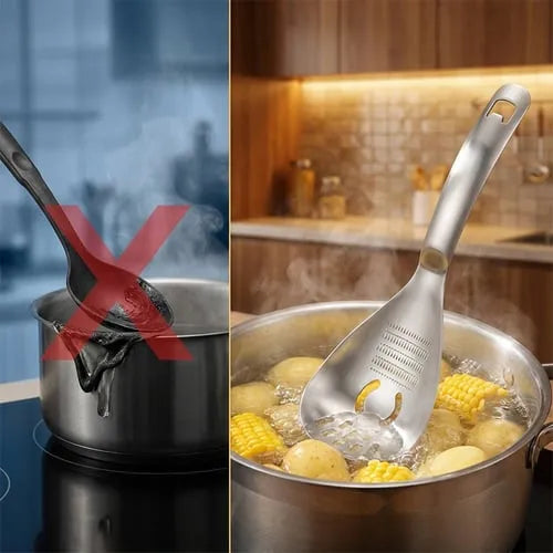 Multi-Functional Stainless Steel Cooking Spoon