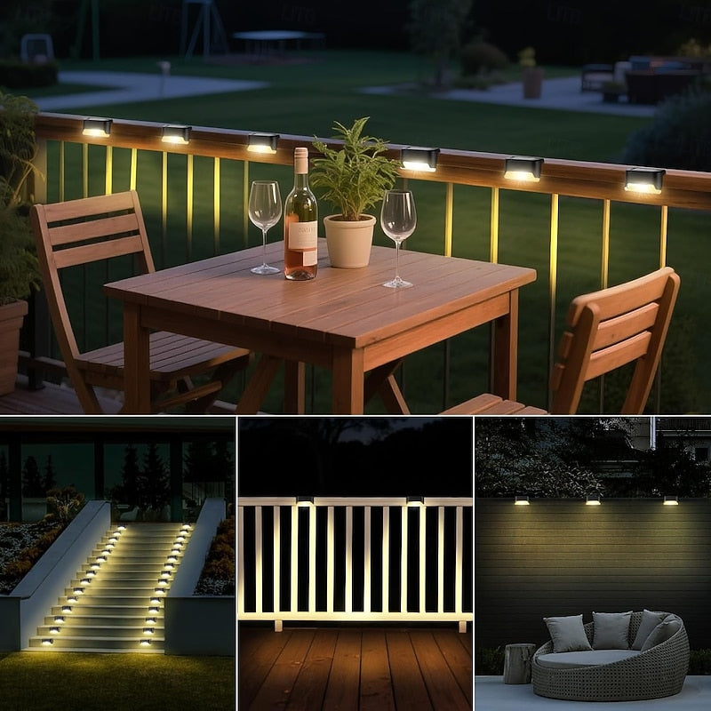Outdoor Solar Deck Lights for Steps and Fences Waterproof LED Lights