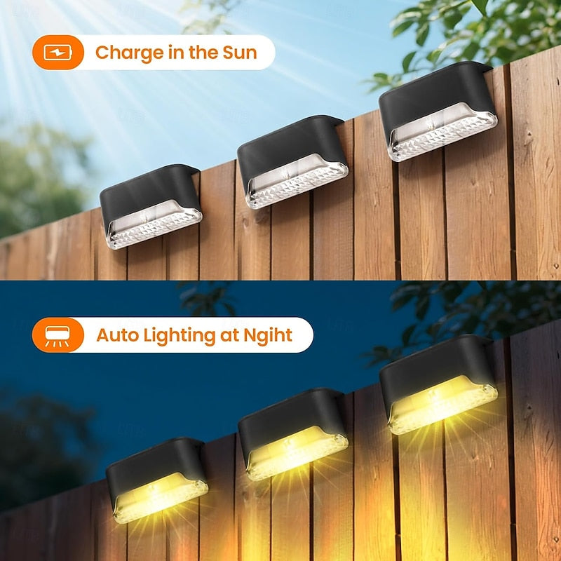 Outdoor Solar Deck Lights for Steps and Fences Waterproof LED Lights