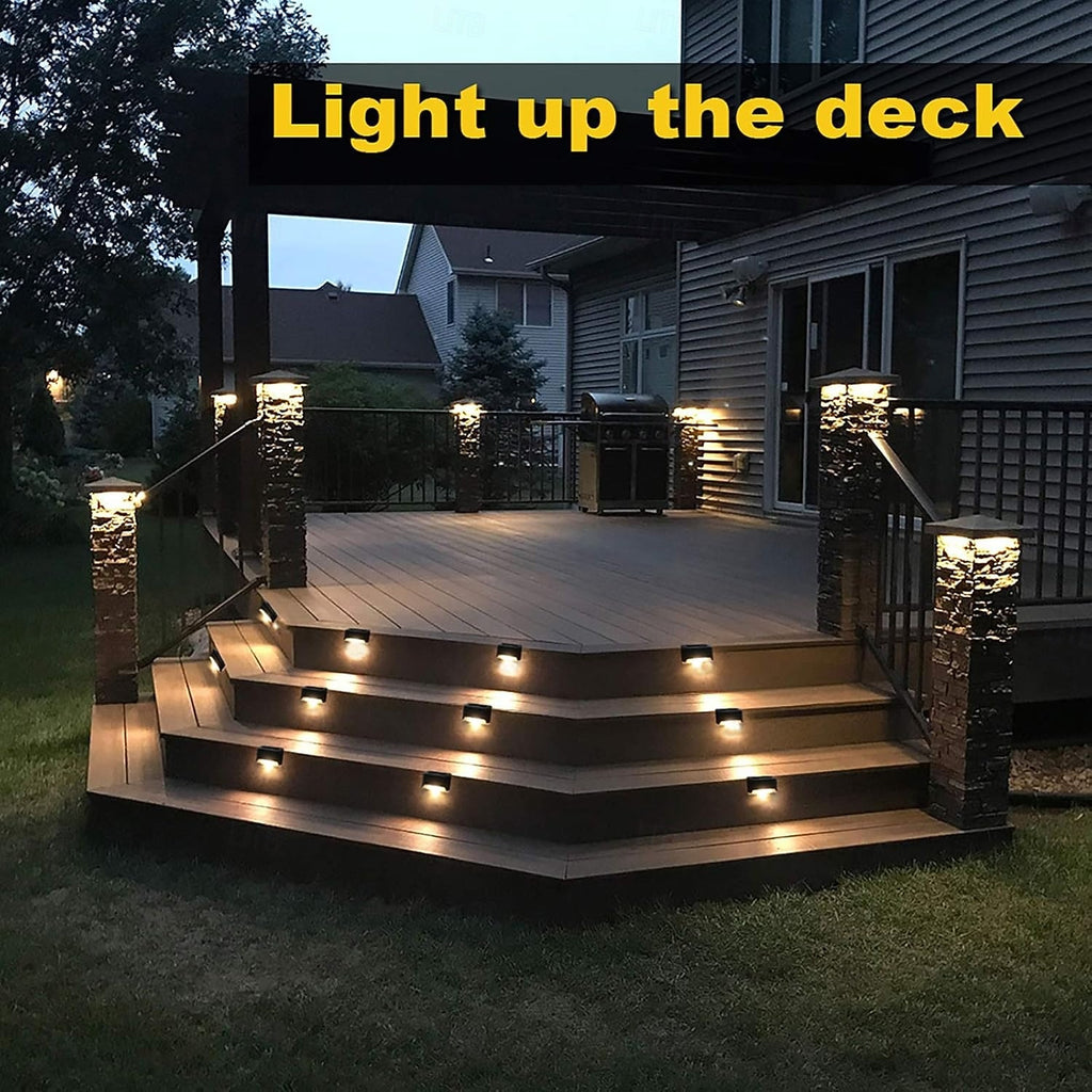 Outdoor Solar Deck Lights for Steps and Fences Waterproof LED Lights