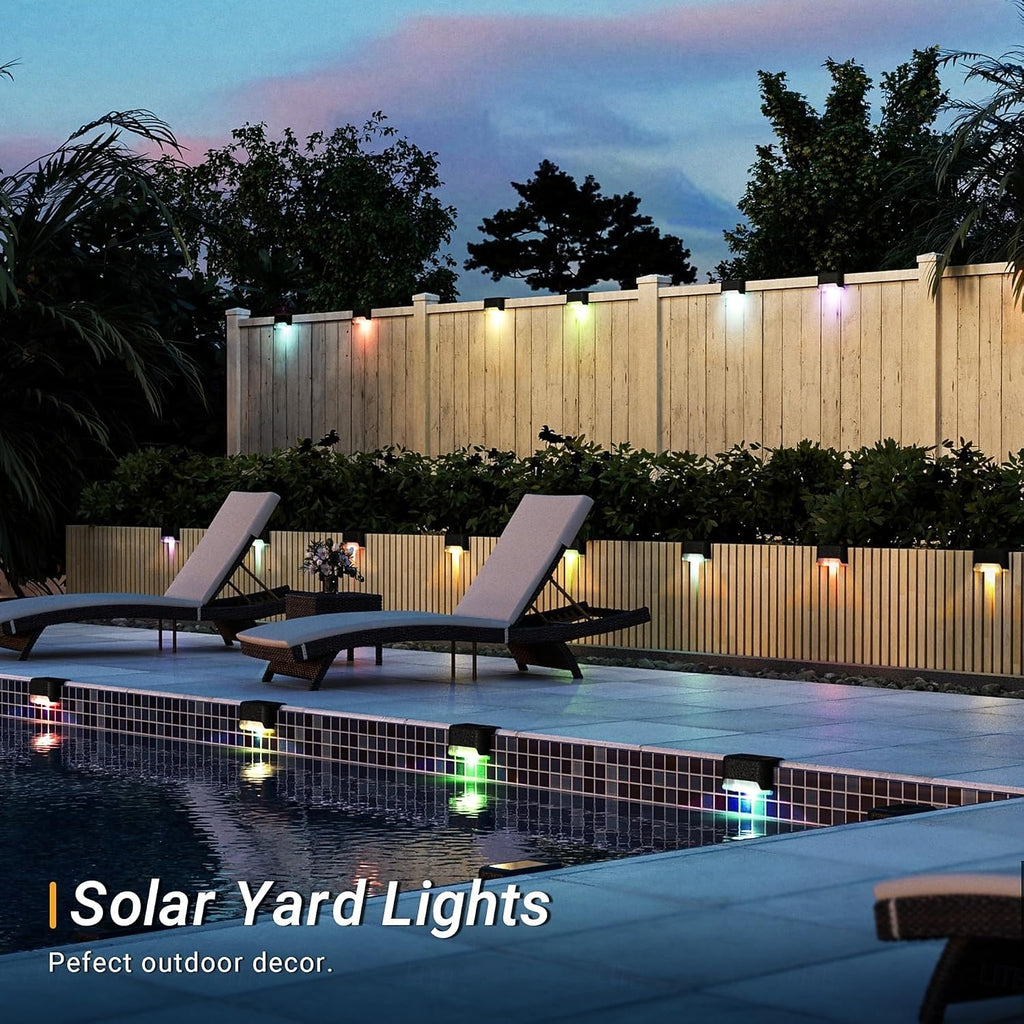 Outdoor Solar Deck Lights for Steps and Fences Waterproof LED Lights