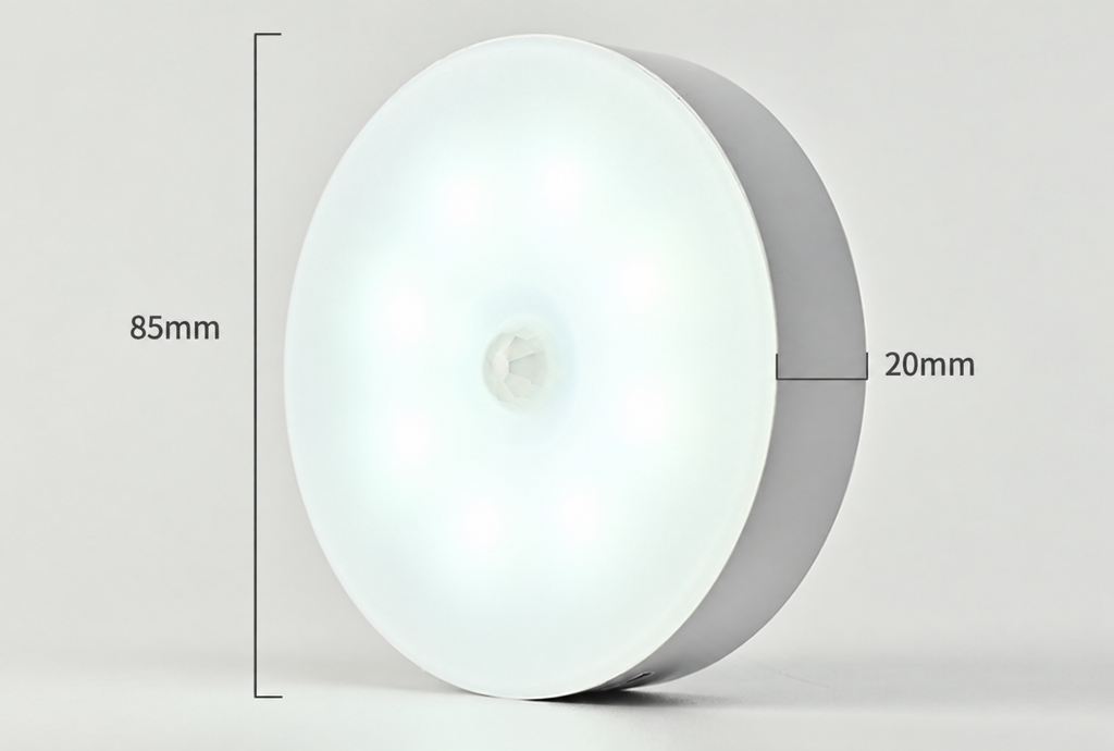 White Light round magnetic LED night light
