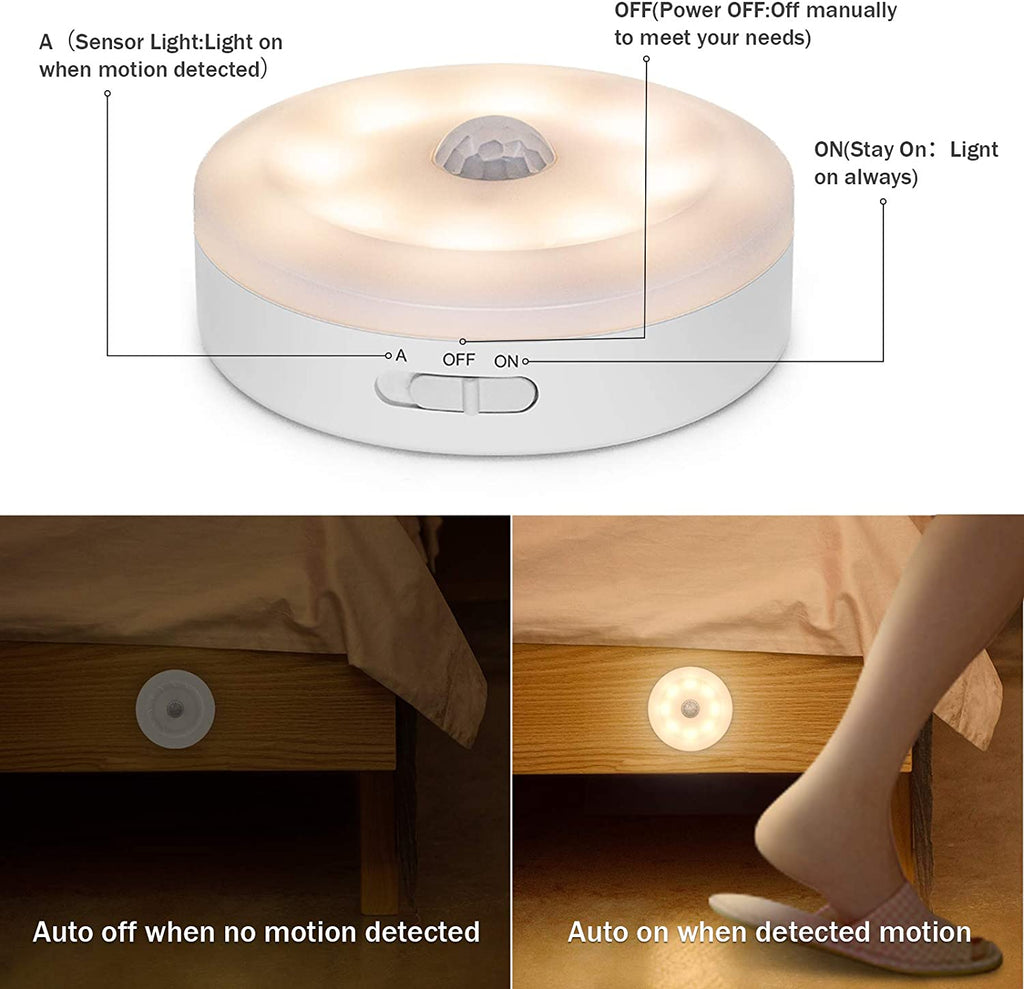 Night light Auto, Off and On mode switch and bedside use