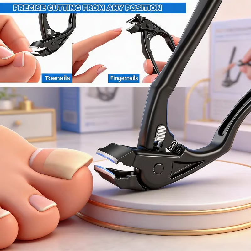Clipper shown with fingernail and toenail use