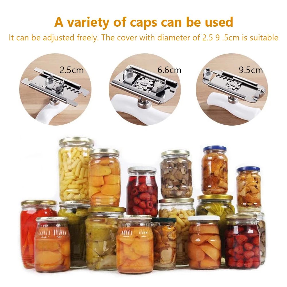 Adjustable Stainless Steel Jar and Bottle Lid Opener