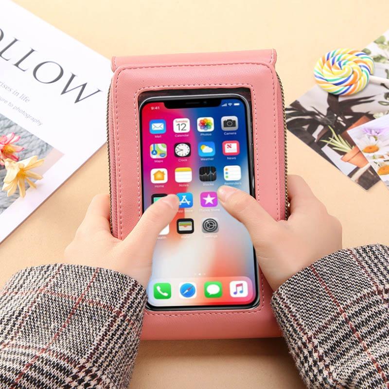Using a phone through the clear window