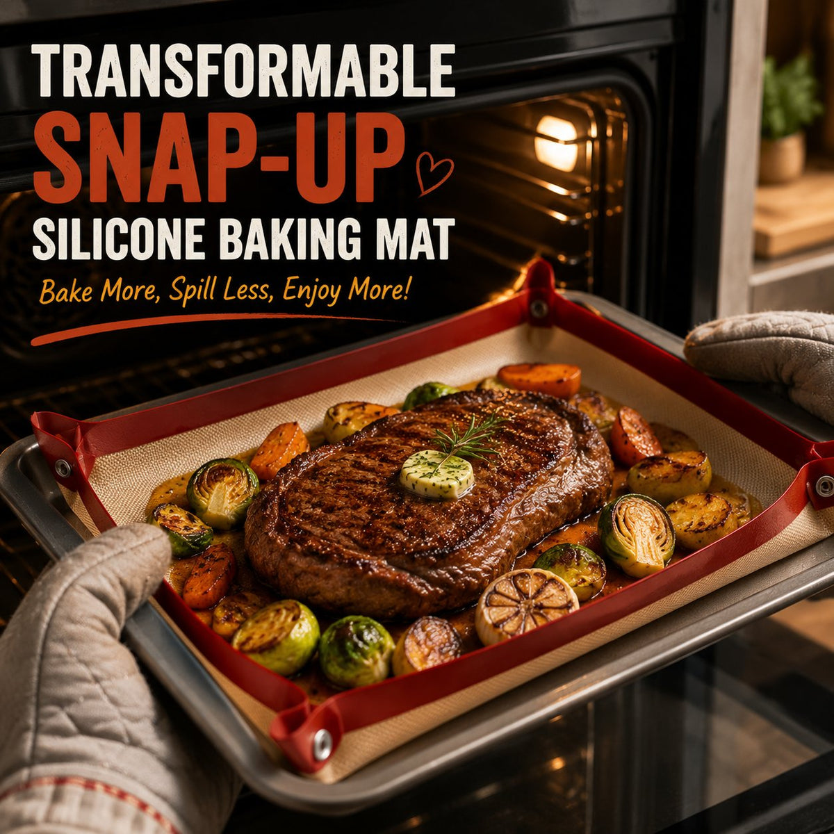 Snap-Up Silicone Baking Mat