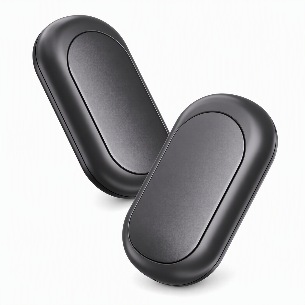 Black magnetic split hand-warmer set