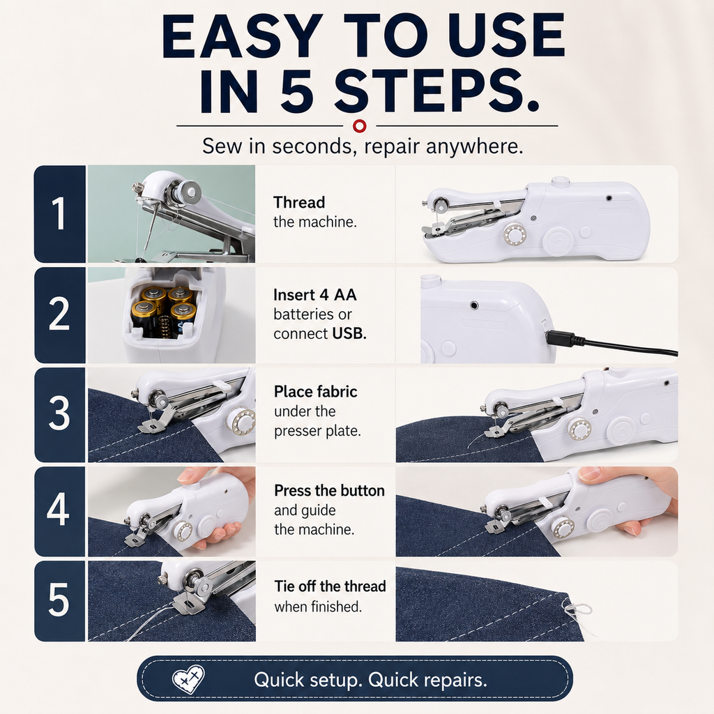 Sewing machine setup and use guide