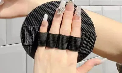 Close-up of the finger loops