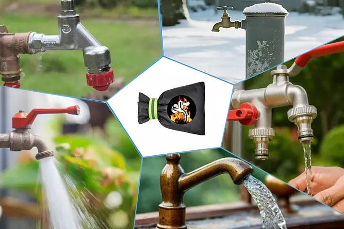 Outdoor faucet settings and a cover shown together
