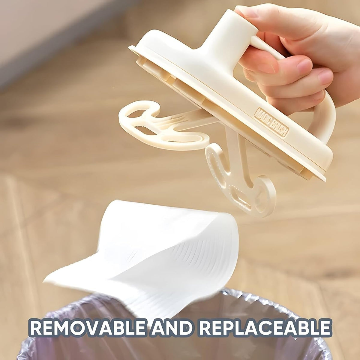 Reusable Kitchen Cleaning Brush Handle with Disposable Cloth Refills