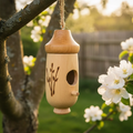 Handmade Wooden Hummingbird House Acorn Hanging Birdhouse Garden Decor