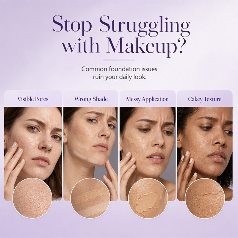 2-in-1 Color Changing Foundation Stick with Makeup Brush