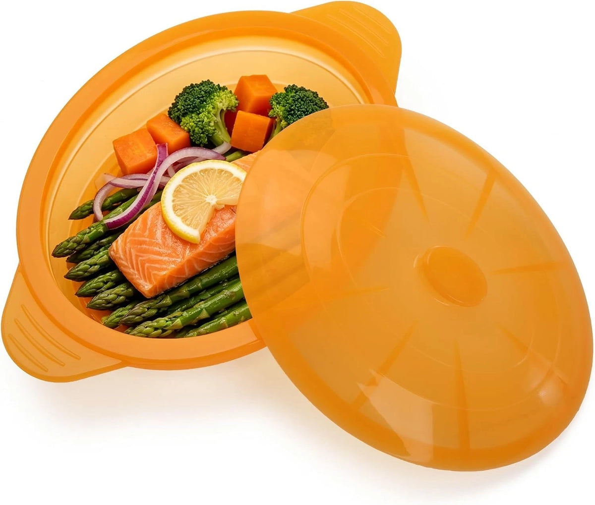 Silicone Microwave Steamer Bowl with Lid