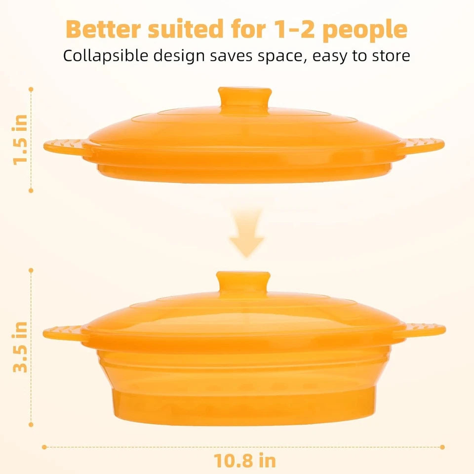 Silicone Microwave Steamer Bowl with Lid