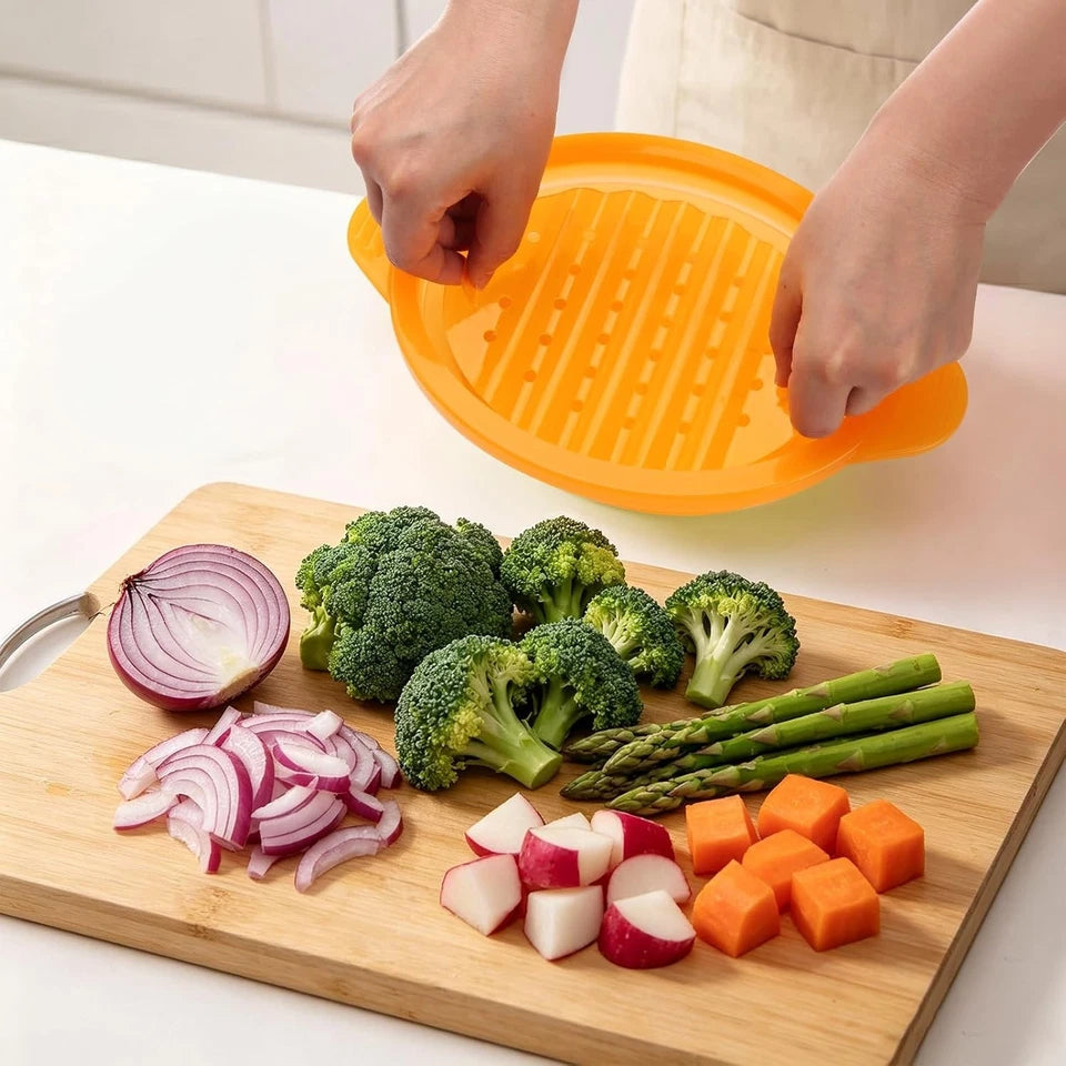 Silicone Microwave Steamer Bowl with Lid