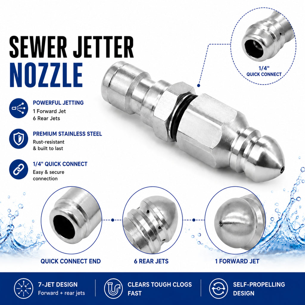 Stainless steel nozzle and connector details