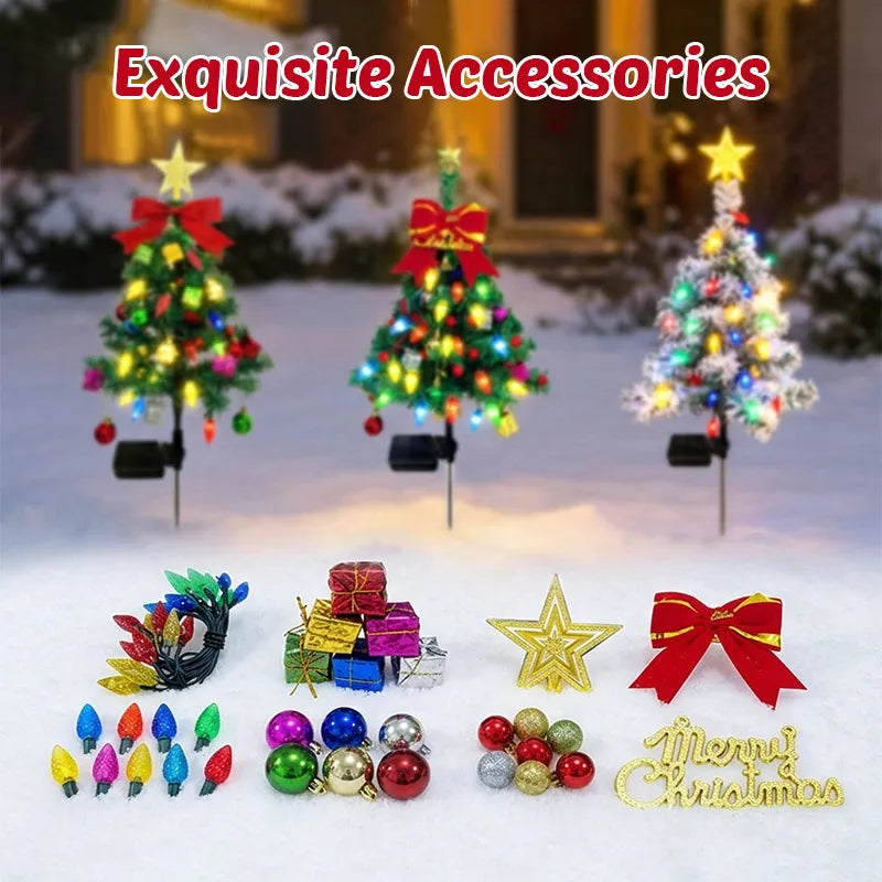 Solar Outdoor Christmas Tree Stake Lights