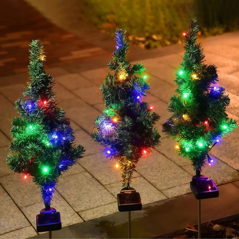 Solar Outdoor Christmas Tree Stake Lights