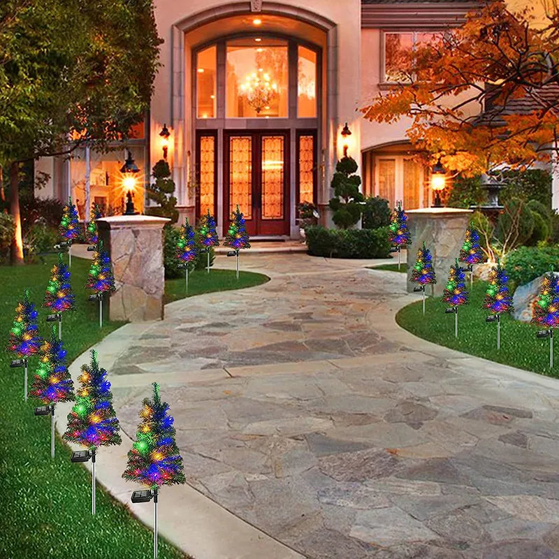 Solar Outdoor Christmas Tree Stake Lights