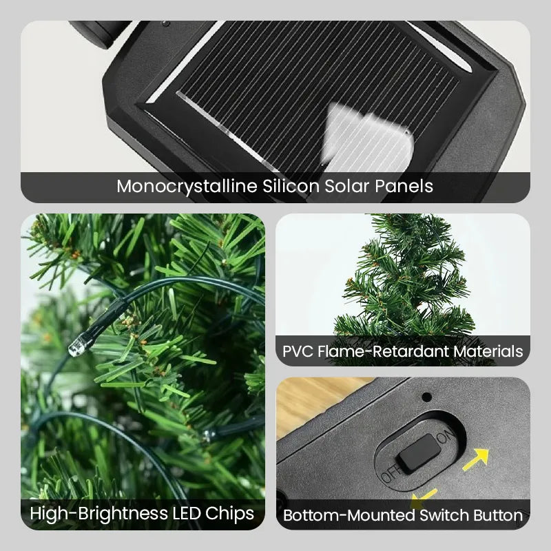 Solar Outdoor Christmas Tree Stake Lights
