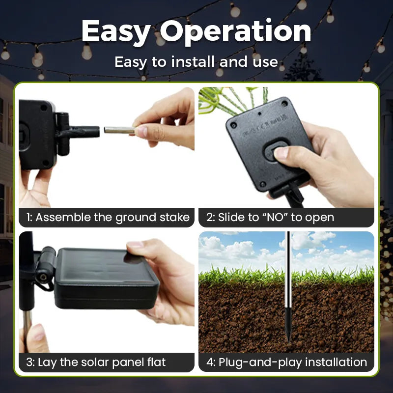 Solar Outdoor Christmas Tree Stake Lights