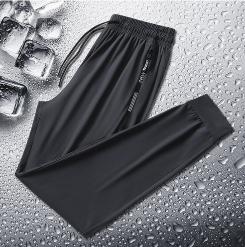 Black pants with cuffed hem detail