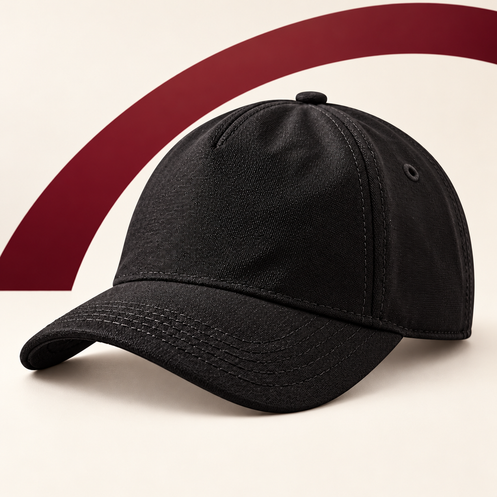 Black scalp care cap, studio view