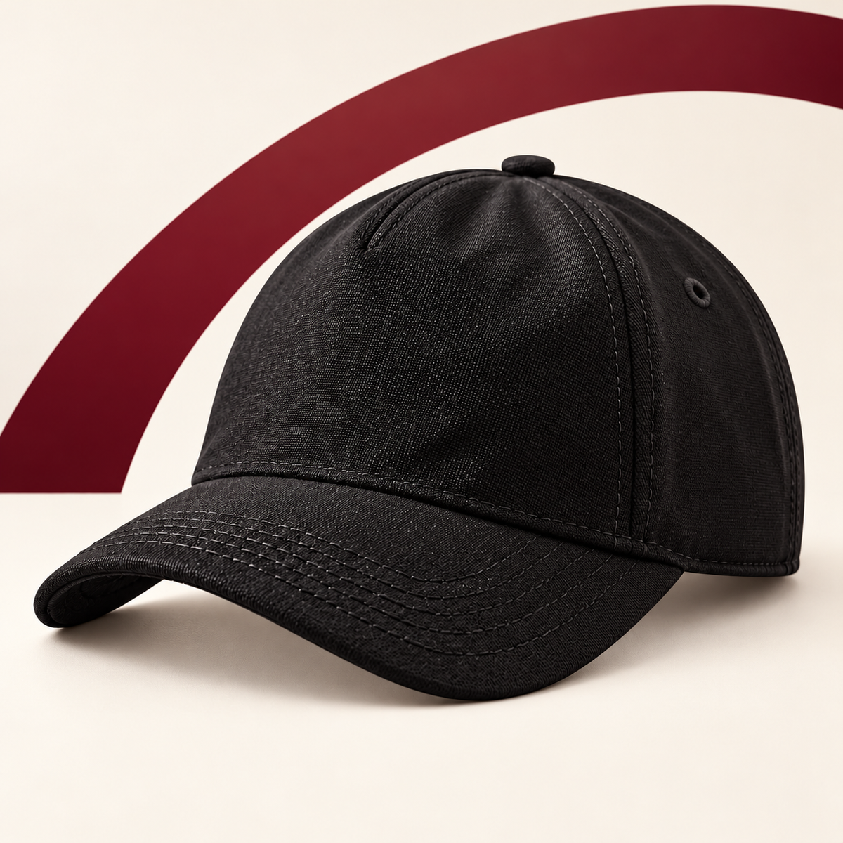 Black scalp care cap, studio view