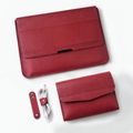 Multifunctional Laptop Sleeve with Foldable Stand in red